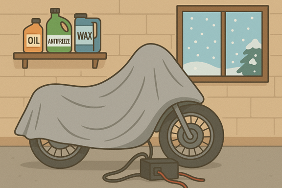 winter motorcycle preparation and storage