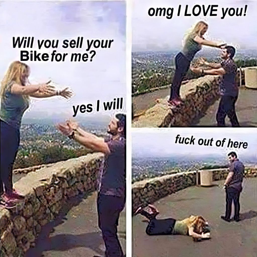 Funny motorcycle meme 2025 – crazy, funny but with hit of truth about the motorcycle world.