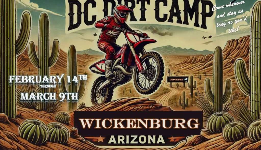 Local motorcycle event poster featuring custom illustration and community ride branding