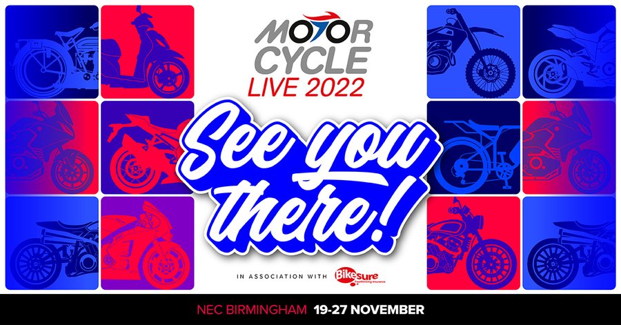 Motorcycle event poster artwork featuring retro racing graphics and vintage typography